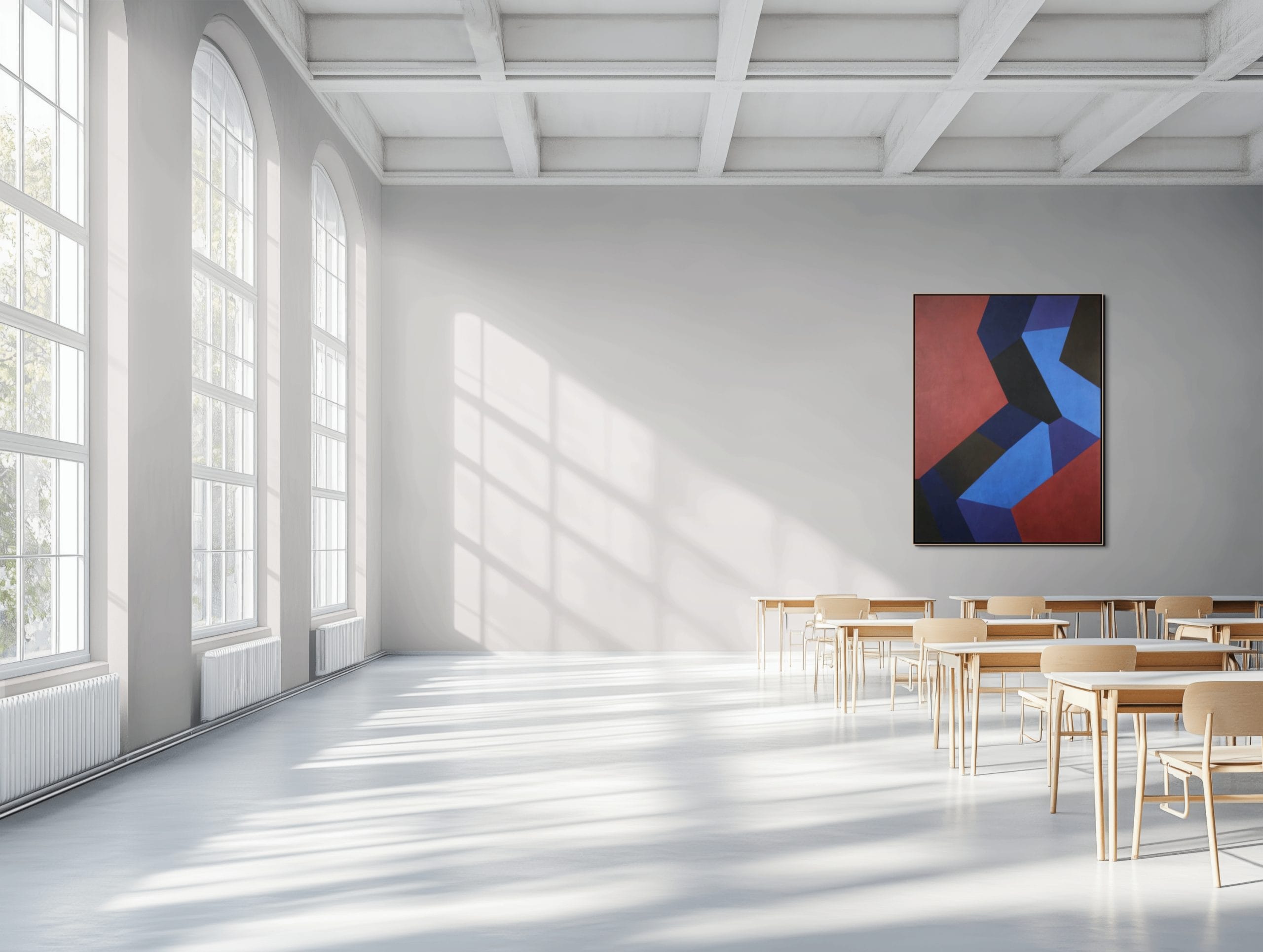 GEOMETRICKÝ STŘET- ABSTRAKTNÍ OBRAZ (AAA 180) 11 artonline – Moderní obrazy do kuchyně v geometrické abstraktní kompozici