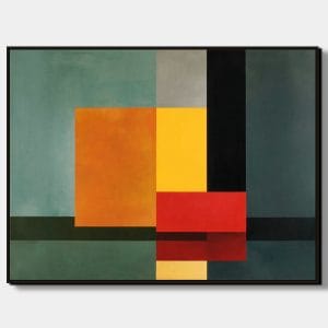 artonline – Originální dekorace na zeď s geometrickými barevnými plochami