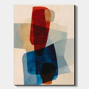 Mezi vrstvami – moderní abstraktní obrazy v červené a modré