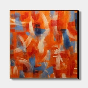 Sluneční vítr – Velké obrazy na plátně v oranžové a modré