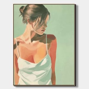 Jemná krása – obraz dívky v jemných tónech