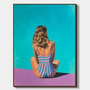 Ručně malované obrazy v rámu s názvem Chvíle klidu