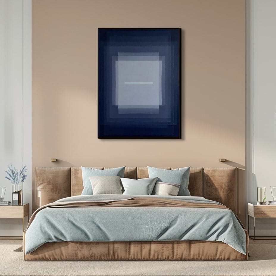 Světelná abstrakce Modrá ozvěna – BA 02 | originální malba