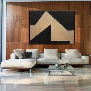 Geometrický obraz abstrakce Na hraně světla – AG 05 minimalistická malba