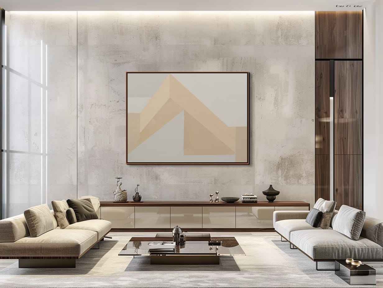NA HRANĚ SVĚTLA II.- AG 06 4 Architektonická abstraktní malba Na hraně světla II – AG 06 geometrický obraz