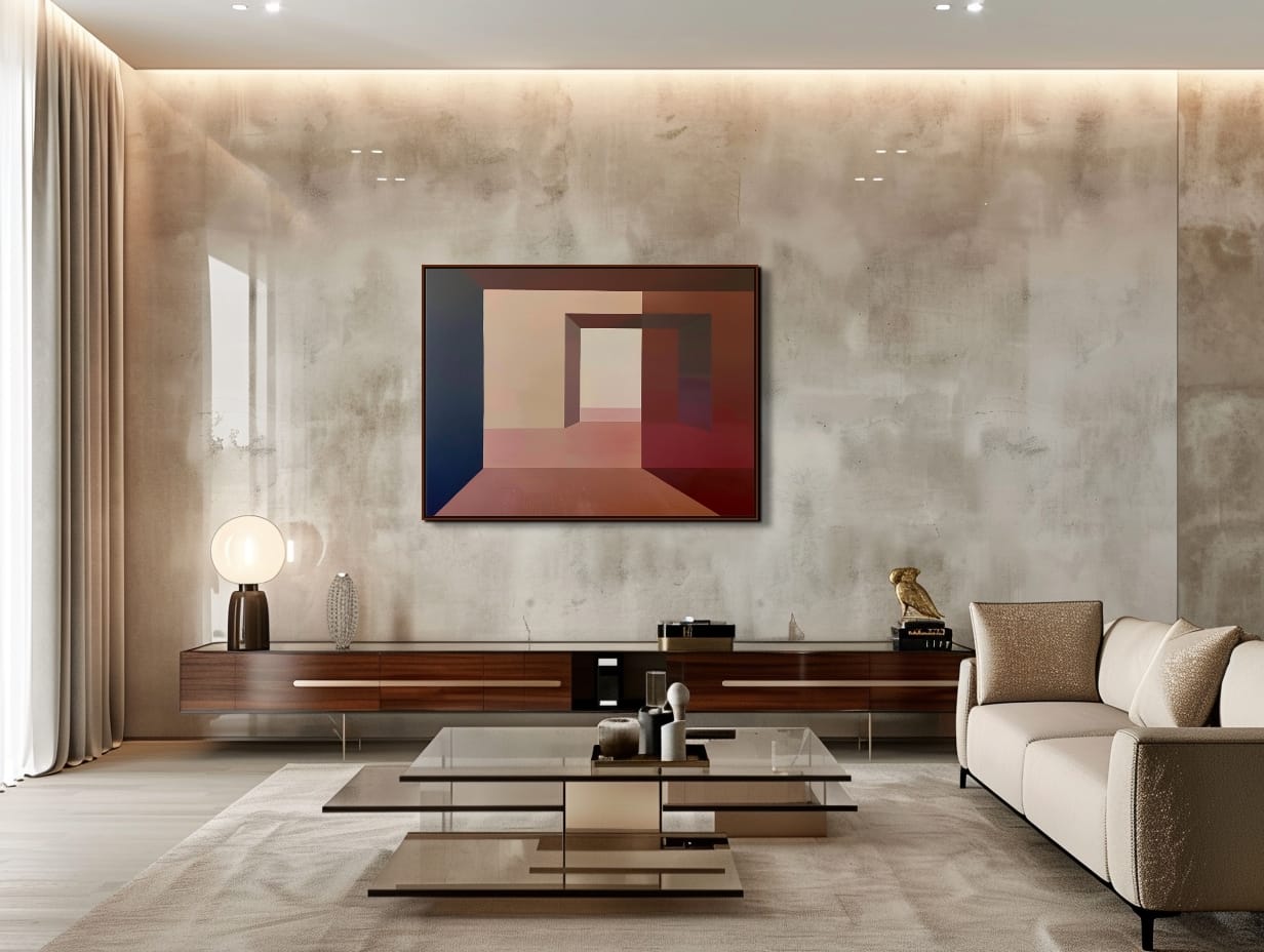 TICHO ZA PRAHEM - AG 07 5 Minimalistická architektonická malba Ticho za prahem – AG 07