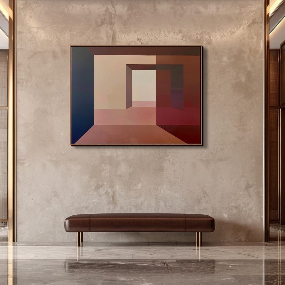 TICHO ZA PRAHEM - AG 07 2 Minimalistická architektonická malba Ticho za prahem – AG 07