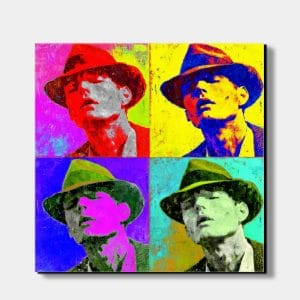 Barevná čtyřdílná kompozice portrétu – Pop art obrazy