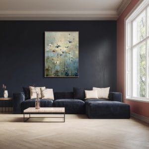 elegantní květinový obraz Zahrada ticha V. | originální malba